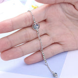 Moonstone Bracelet Charm with Natural Crystal 925 Silver Beads