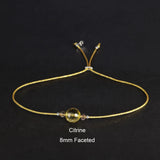 Moonstone Bracelet 925 Silver with Crystal Beads for Women