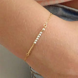Morse Code Beads Adjustable Bracelet Stainless Steel Pendant Jewelry
