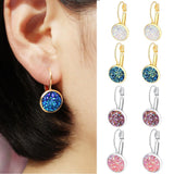 Multicolored Resin Clusters Clip Earrings For Women Girls