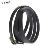 Multilayer PU Leather Snap Button Charm Bracelet Vintage Long Bangles