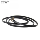 Multilayer PU Leather Snap Button Charm Bracelet Vintage Long Bangles
