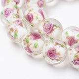 Mushroom Flower Lampwork Beads Strand Glass Loose Bead Spacer Charms