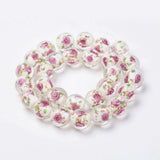 Mushroom Flower Lampwork Beads Strand Glass Loose Bead Spacer Charms