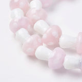 Mushroom Flower Lampwork Beads Strand Glass Loose Bead Spacer Charms