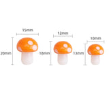 Green Lampwork Glass Mushroom Beads for DIY Jewelry Making