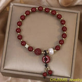 Cinnabar Buckle Bracelet for Couples High Content Cinnabar Girlfriend Gift