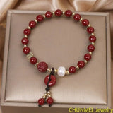 Cinnabar Buckle Bracelet for Couples High Content Cinnabar Girlfriend Gift