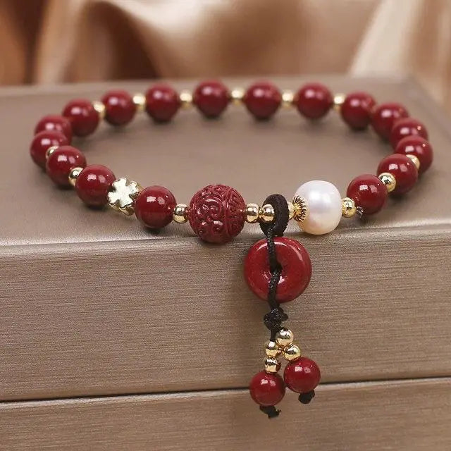 Cinnabar Buckle Bracelet for Couples High Content Cinnabar Girlfriend Gift