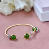 Colorful Tourmaline Chalcedony Bead Bracelet for Women