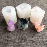 Crystal Quartz Geode Druzy Stone Resin Pendant Mold Jewelry Making Tool