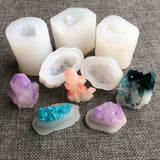 Crystal Quartz Geode Druzy Stone Resin Pendant Mold Jewelry Making Tool