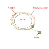 Baroque Pearl Adjustable Stone Bracelet for Women