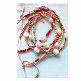 Fresh Water Pearls Rainbow Bracelet For Women Boho Stainless Steel