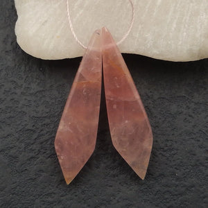 Rose Quartz Woman Earring Beads for Jewelry Accessories
