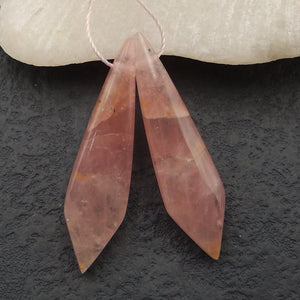 Rose Quartz Woman Earring Beads for Jewelry Accessories