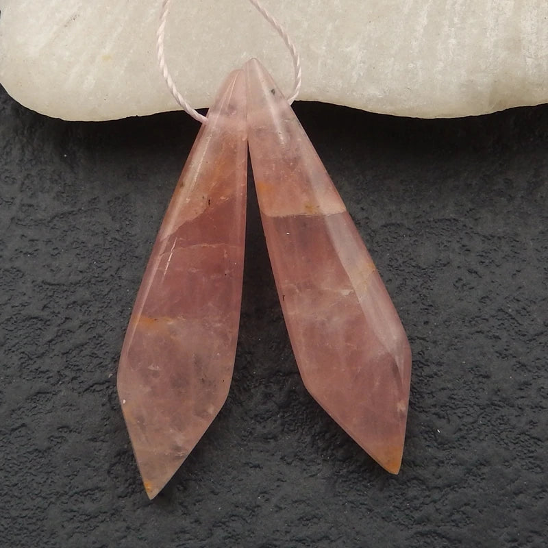 Rose Quartz Woman Earring Beads for Jewelry Accessories