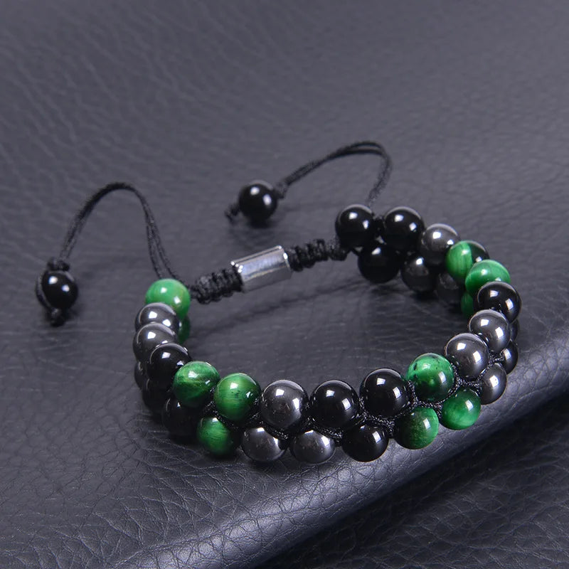 Green Tiger Eye Protection Bracelet for Men Women