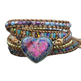 Boho Hematite Crystal Wrap Bracelet for Women