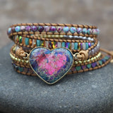 Boho Hematite Crystal Wrap Bracelet for Women