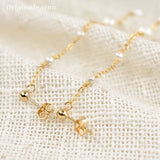Natural Pearls Earrings 14K Filled Drop Vintage Jewelry Boho Tarnish Resist