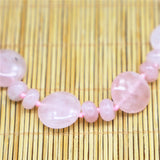 Rose Quartz Power Stone Necklace 30 Bead Necklace