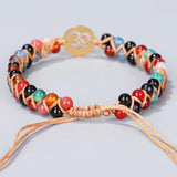 OM Bracelet Natural Stone Beads Yoga Friendship Lucky