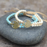 Bohemia Yoga Wrap Stone Bracelet - Tree of Life Charm Bangle