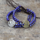 Bohemia Yoga Wrap Stone Bracelet - Tree of Life Charm Bangle