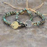 Bohemia Yoga Wrap Stone Bracelet - Tree of Life Charm Bangle