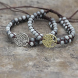 Bohemia Yoga Wrap Stone Bracelet - Tree of Life Charm Bangle