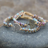 Bohemia Yoga Wrap Stone Bracelet - Tree of Life Charm Bangle
