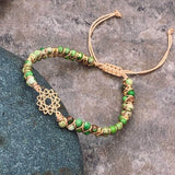Tree of Life Natural Stone Bracelet Women Boho Wrap Bangle