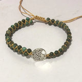 Tree of Life Natural Stone Bracelet Women Boho Wrap Bangle