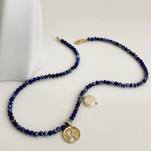 Natural Stone Beads Choker Necklace for Women