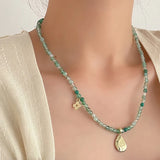 Natural Stone Beads Choker Necklace for Women