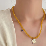 Natural Stone Beads Choker Necklace for Women