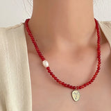 Natural Stone Beads Choker Necklace for Women