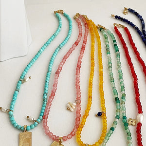Natural Stone Beads Choker Necklace for Women