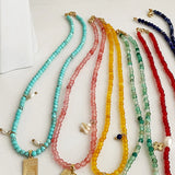 Natural Stone Beads Choker Necklace for Women
