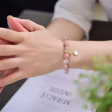 Pink Opal Beads Bracelet Sugar Cubes Stone Bracelet