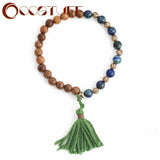 Nature Stone & Wood Beads Bracelet for Women
