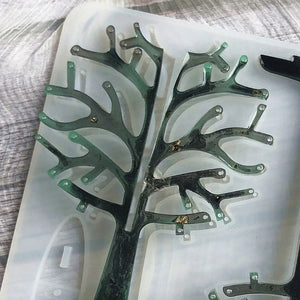 Christmas Tree Earrings Shelf Silicone Mold for Resin - Necklace Display Stand