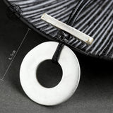 Round Goth Necklace Big Women Accessories Long Suspension