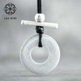 Round Goth Necklace Big Women Accessories Long Suspension