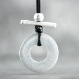Round Goth Necklace Big Women Accessories Long Suspension