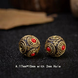 Nepalese Tibetan Brass Spacer Beads for Jewelry Making