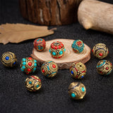 Nepalese Tibetan Brass Spacer Beads for Jewelry Making