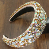 Sparkly Pink Crystal Headbands Full Rhinestone Hairbands for Women Party