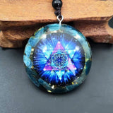 Orgonite Pendant Natural Crystal Stone Epoxy Resin Energy Healing Necklace